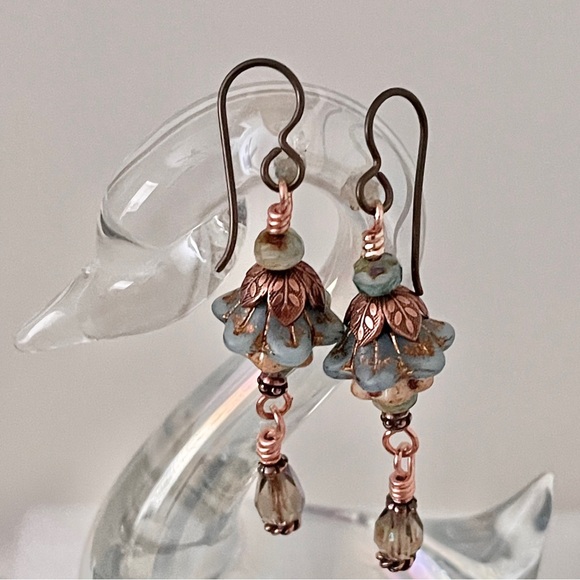 ARTISAN Earrings - “Flora Belle” Dangles - Picture 5 of 10